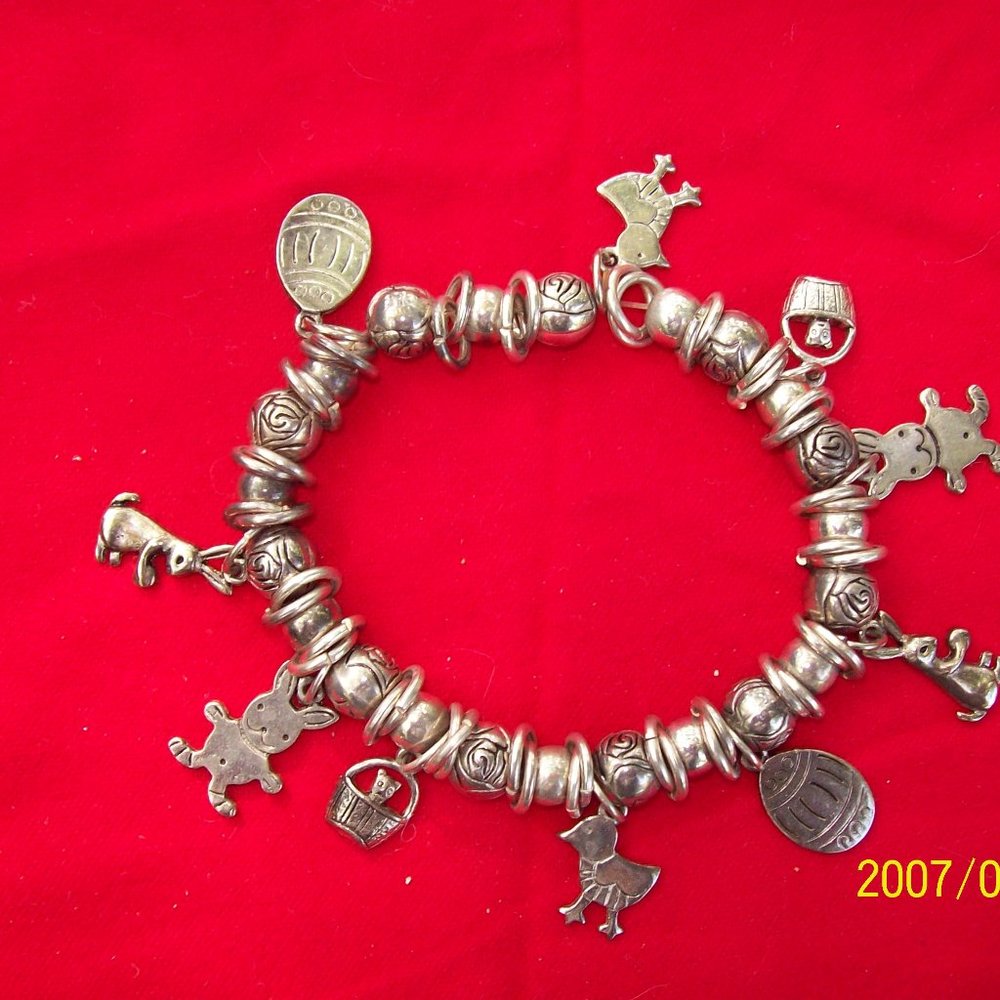 Easter theme charm bracelet
